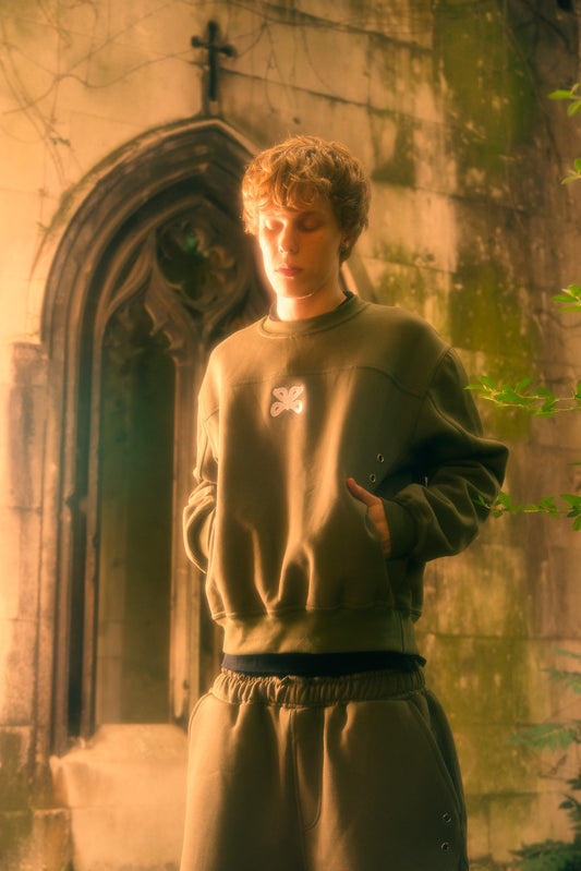 Olive green standards crewneck